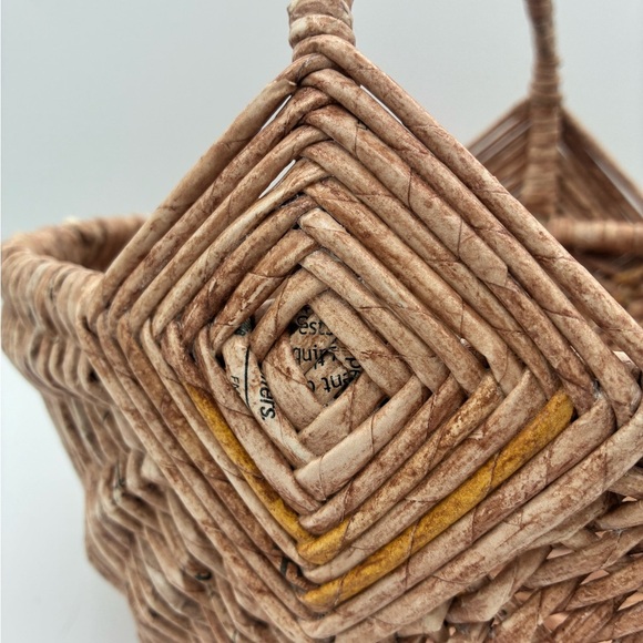Handwoven Recycled Paper Rope Woven Basket